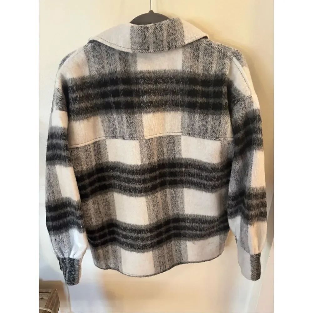 Violet Plaid Shacket - Picture 3 of 3